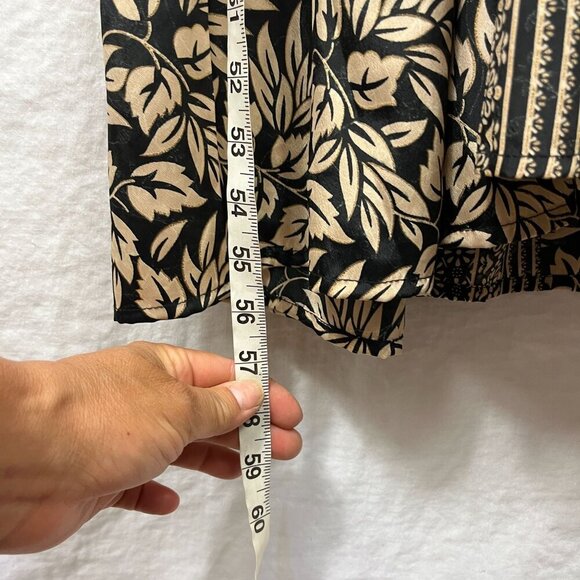 Natura Tiered Maxi Dress Womens L Botanical Minimalist Bohemian Flutter Boho - Picture 13 of 13